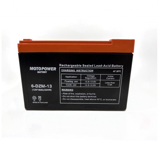 Motopower 6-DZM-13 Electric Bicycle Battery 12V16Ah Motopower 6-DZM-13 Electric Bicycle Battery 12V16Ah