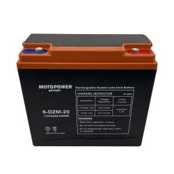 Motopower 6-DZM-20 Electric Bicycle Battery 12V24Ah