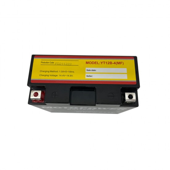 Motopower YT12B-4 Motorcycle Battery Motopower YT12B-4 Motorcycle Battery
